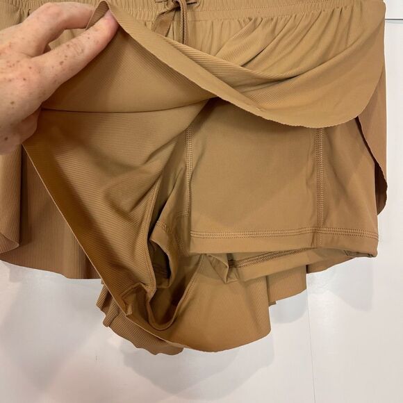 JoyLab Flowy Tan Athletic Shorts Spandex Biker Lined Target Active Skort Style - Picture 5 of 12